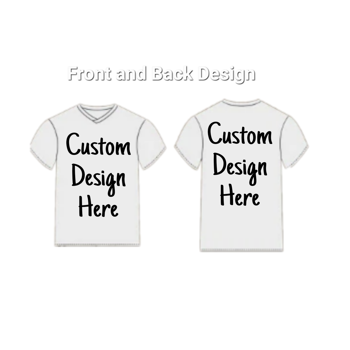 Adult Custom Short Sleeve T-shirt (Two Sided Design)