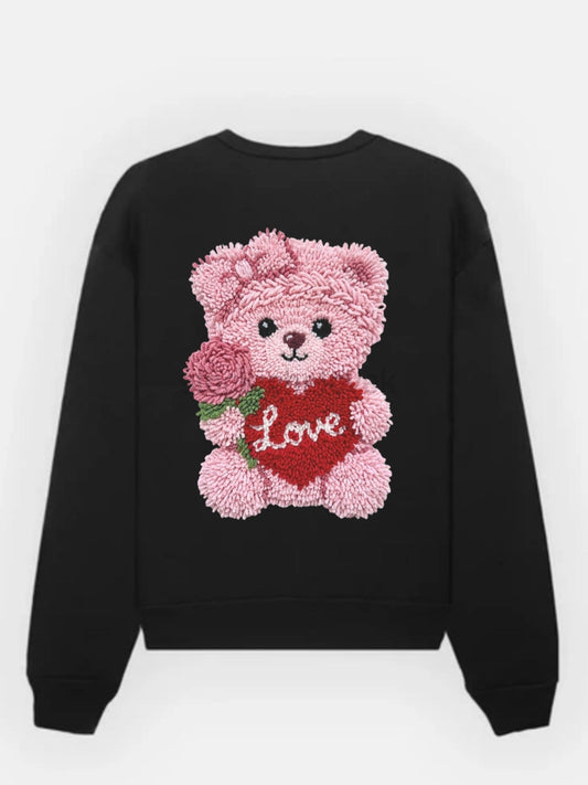 Faux Latch-Hook Valentine's Bear